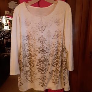 Top white w/ gold